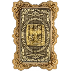 Магнит из бересты Пермский звериный стиль прямоуг ажурн золото