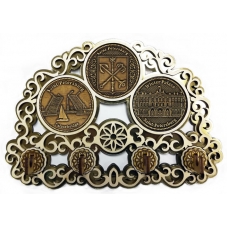 Ключница с тремя накладками из бересты Санкт-Петербург Коллаж