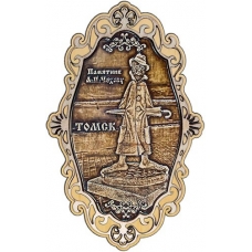 Магнит из бересты Томск Памятник Чехову фигурный ажур дерево